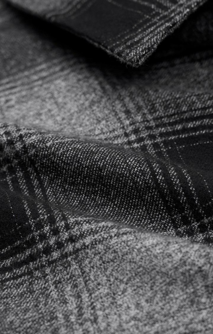 Men's Plaid: Charcoal Men's Utility Shirts
