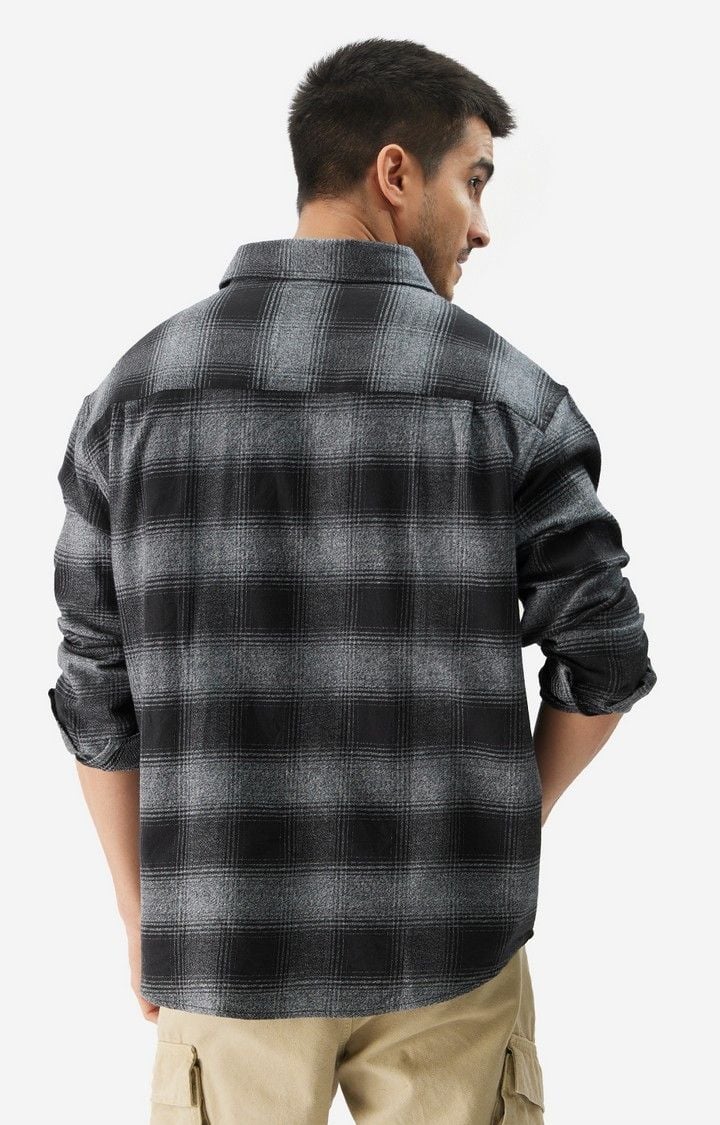 Men's Plaid: Charcoal Men's Utility Shirts