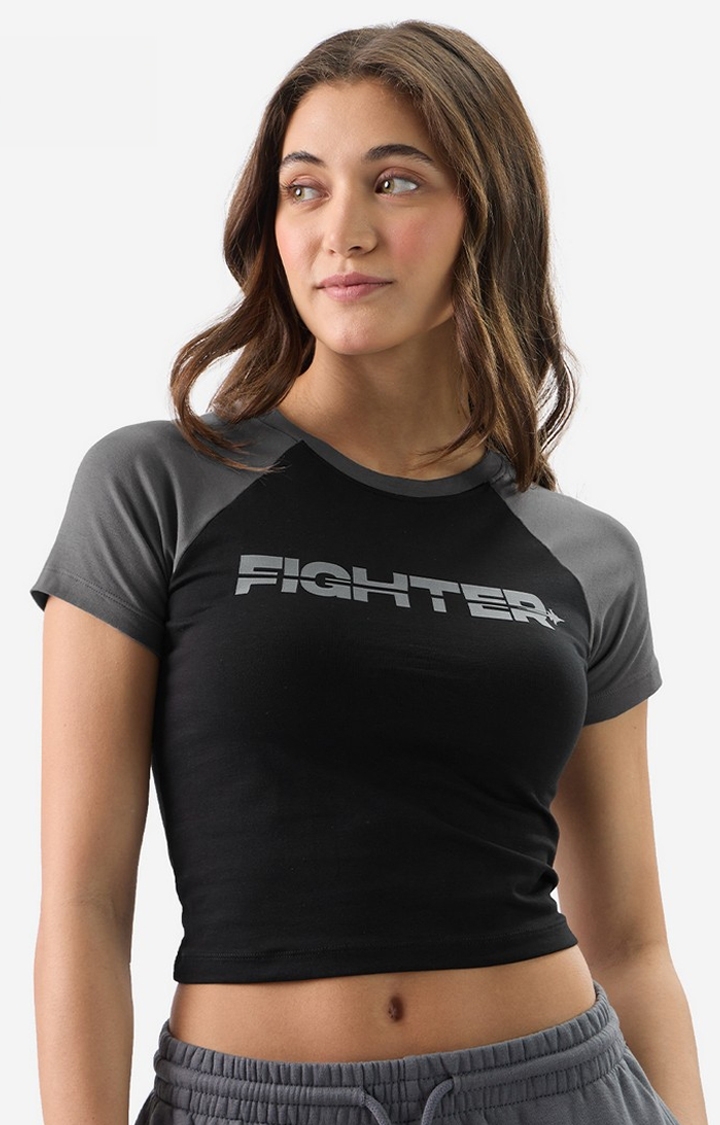 The Souled Store | Women's Fighter: Spirit Women's Cropped Tops