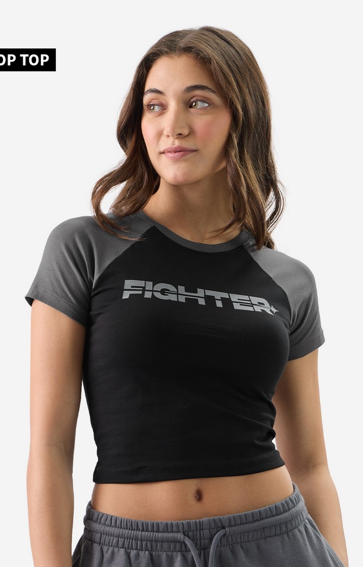 Women's Fighter: Spirit Women's Cropped Tops