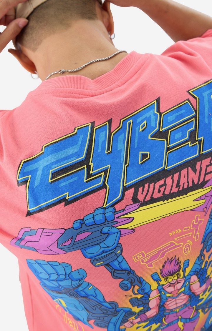 Men's Cyber Vigilante Oversized T-Shirts