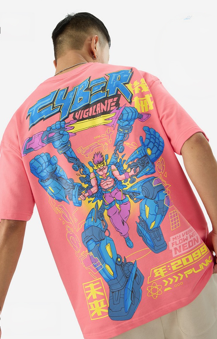 Men's Cyber Vigilante Oversized T-Shirts
