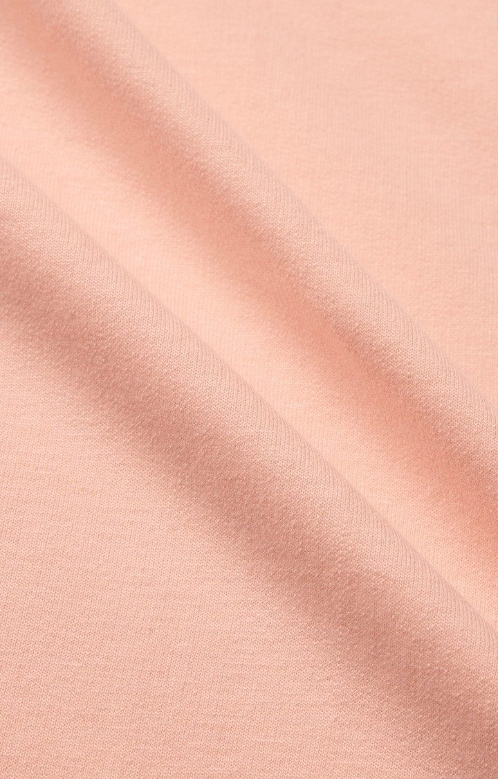 Men's Solids Nude Pink Hooded T-Shirts