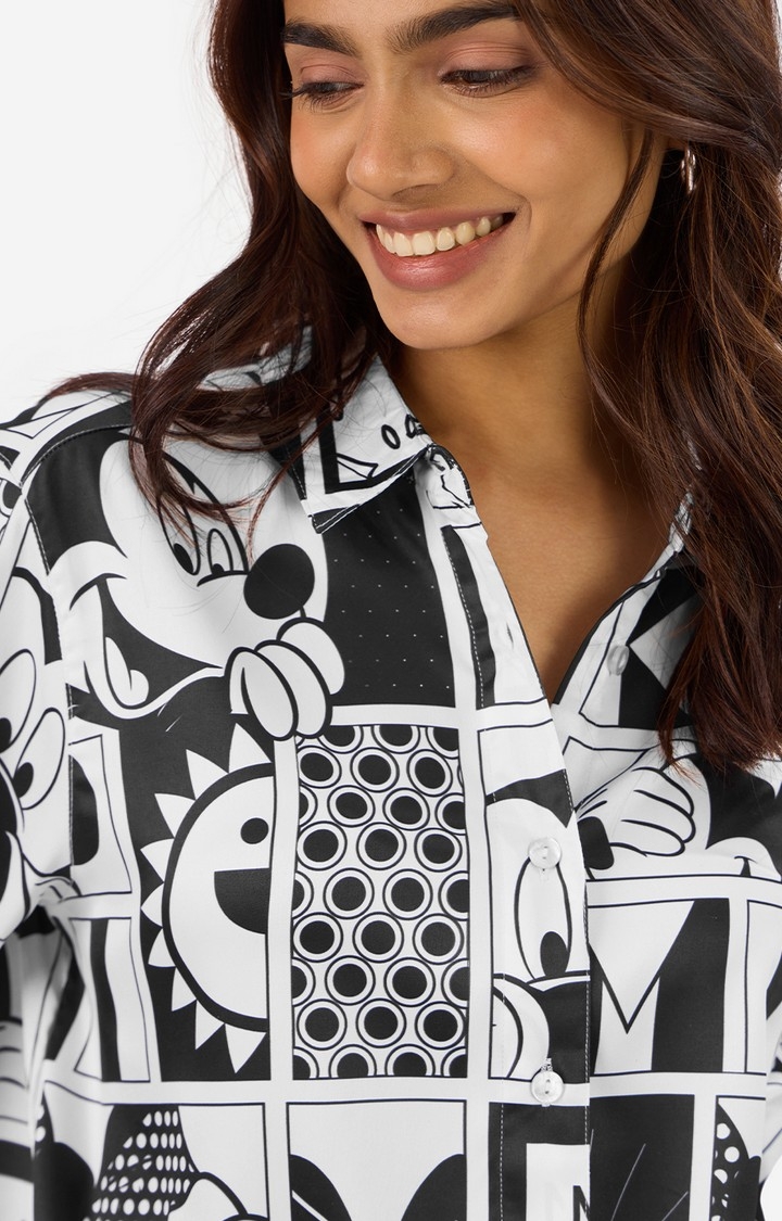 Women's Satin Shirt: Mickey Mouse Women's Shirts