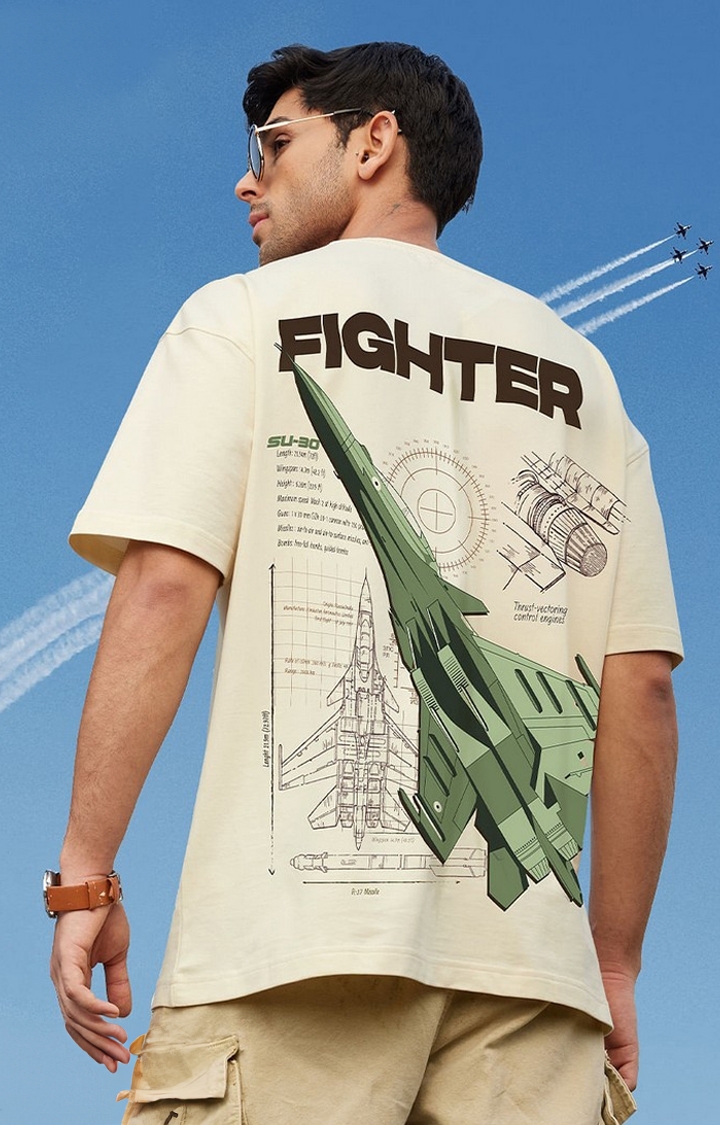 The Souled Store | Men's Fighter: SU 30 Flanker Oversized T-Shirt