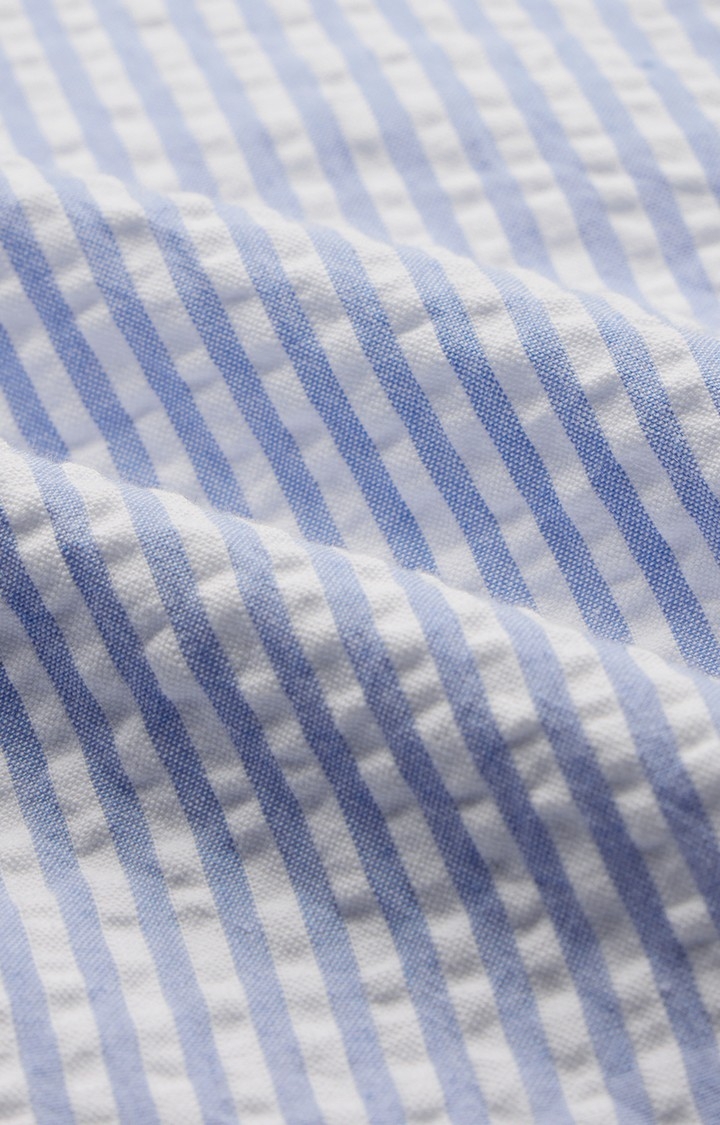Men's Stripes Marina Mandarin Casual Shirt