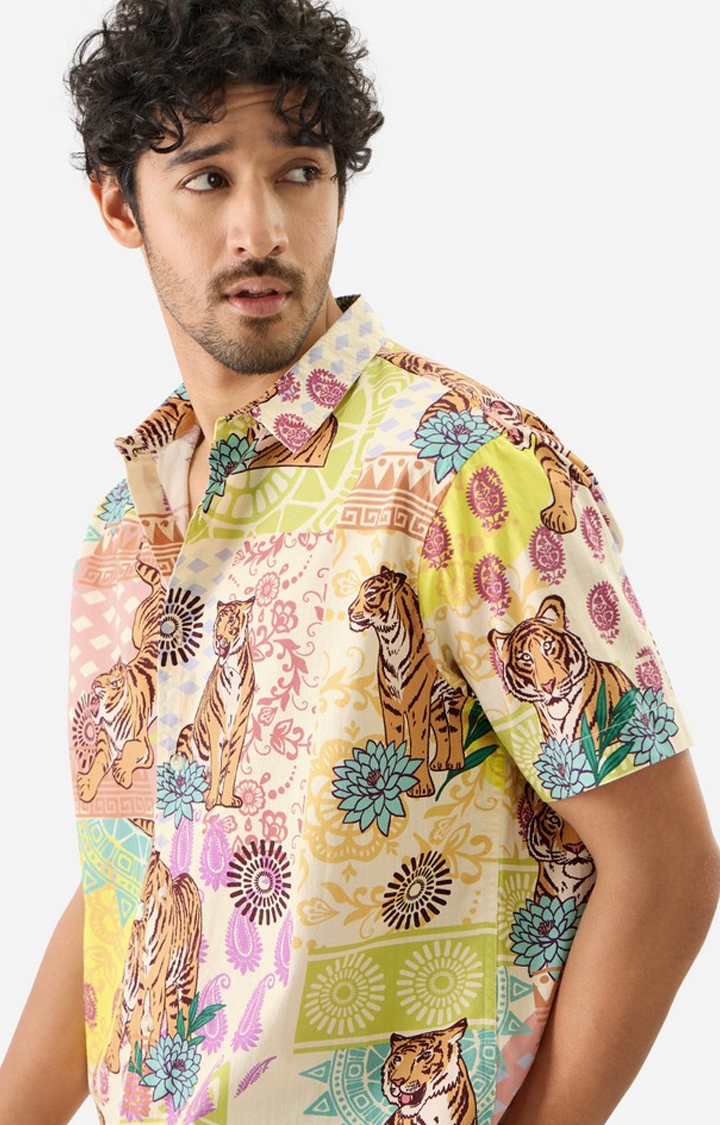 The Souled Store | Men's Tiger Crawl Summer Casual Shirt