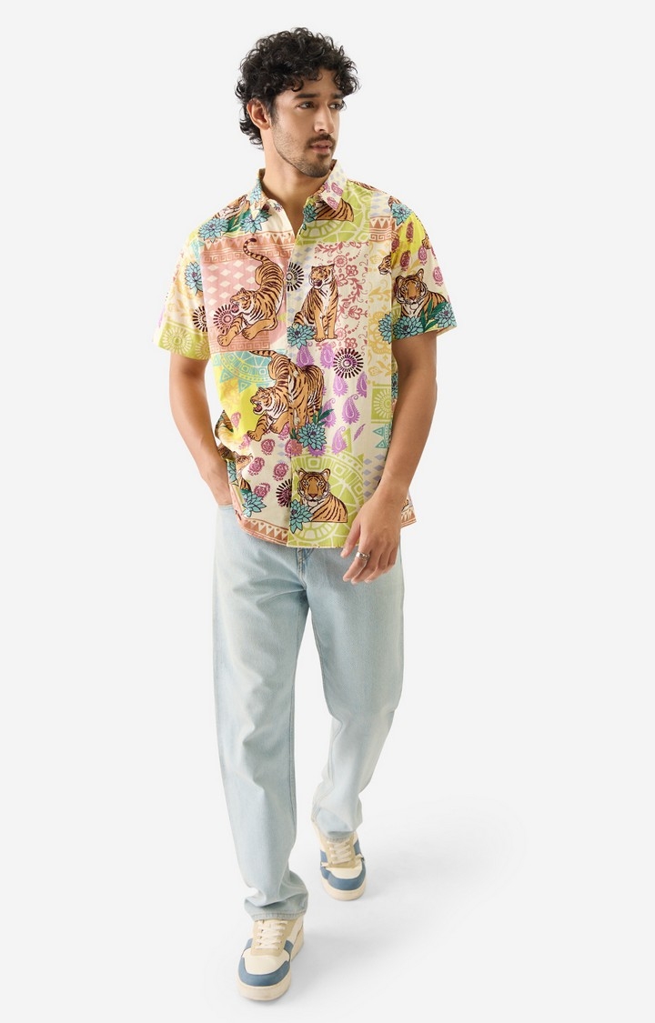 The Souled Store | Men's Tiger Crawl Summer Casual Shirt