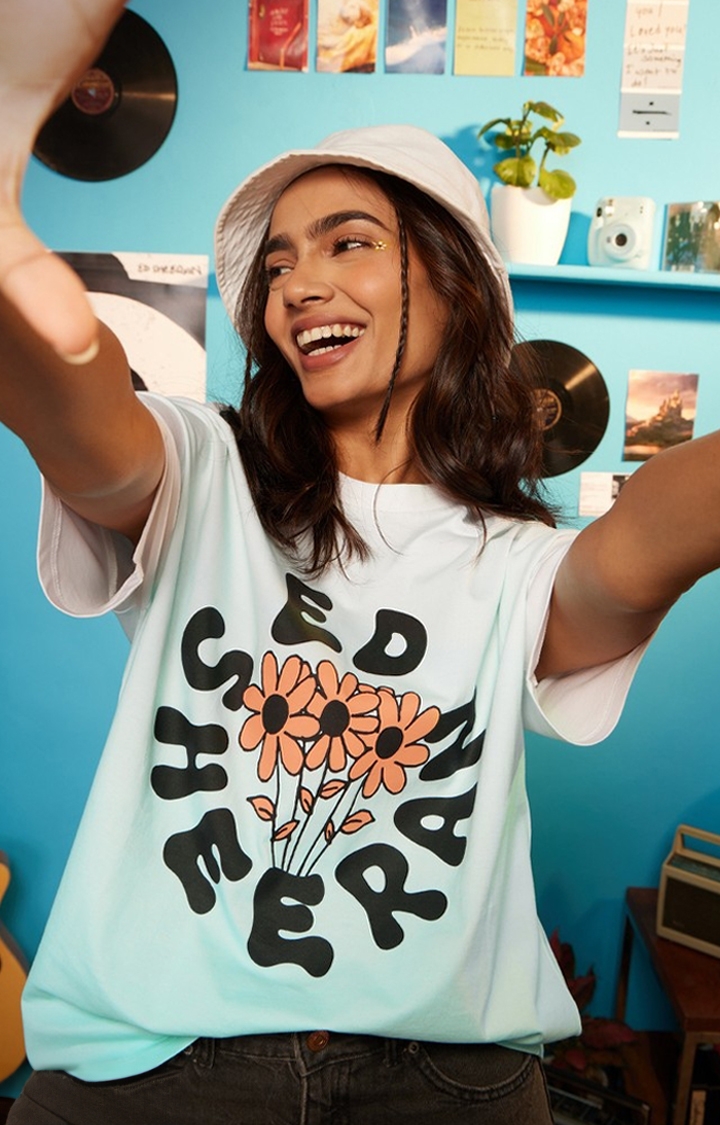 The Souled Store | Women's Ed Sheeran: Flower (Ombre) Women's Oversized T-Shirt