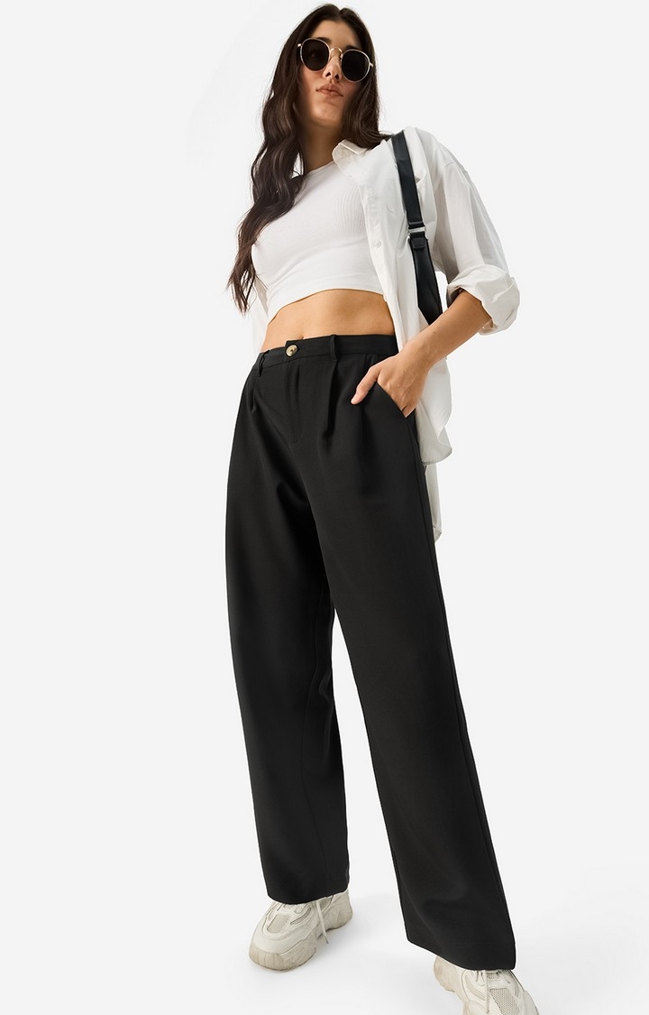 Women's Korean Pants Black Pants