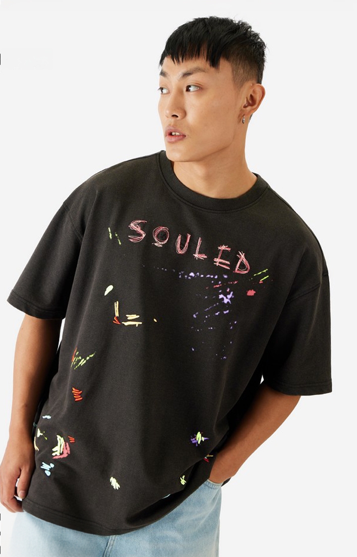 The Souled Store | Men's Painted Mr. Soul Oversized T-Shirts