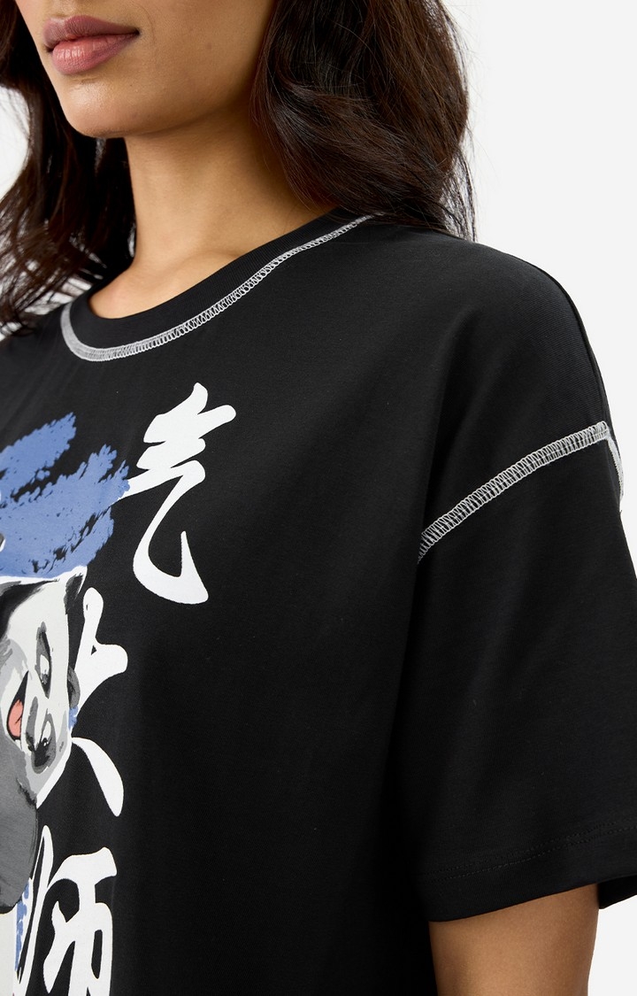 Women's Kung Fu Panda Chi Master  Oversized T-Shirt