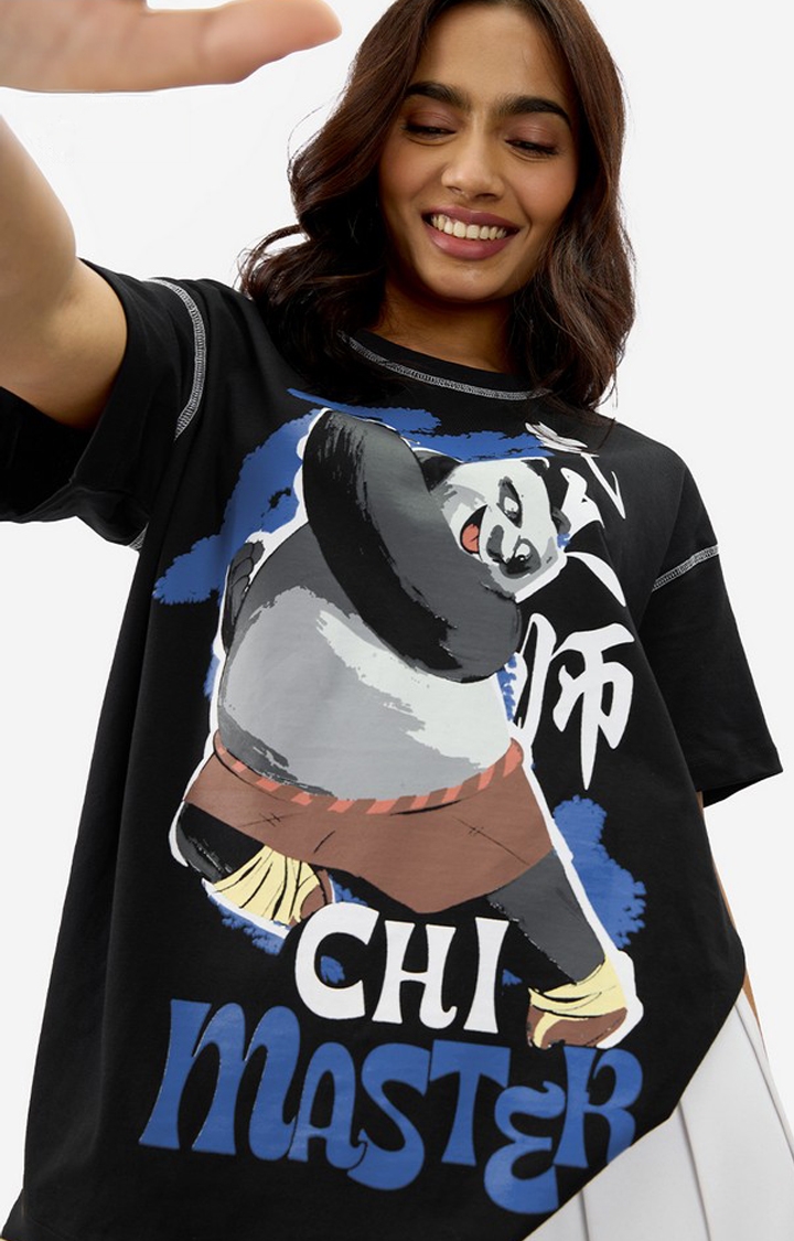Women's Kung Fu Panda Chi Master  Oversized T-Shirt