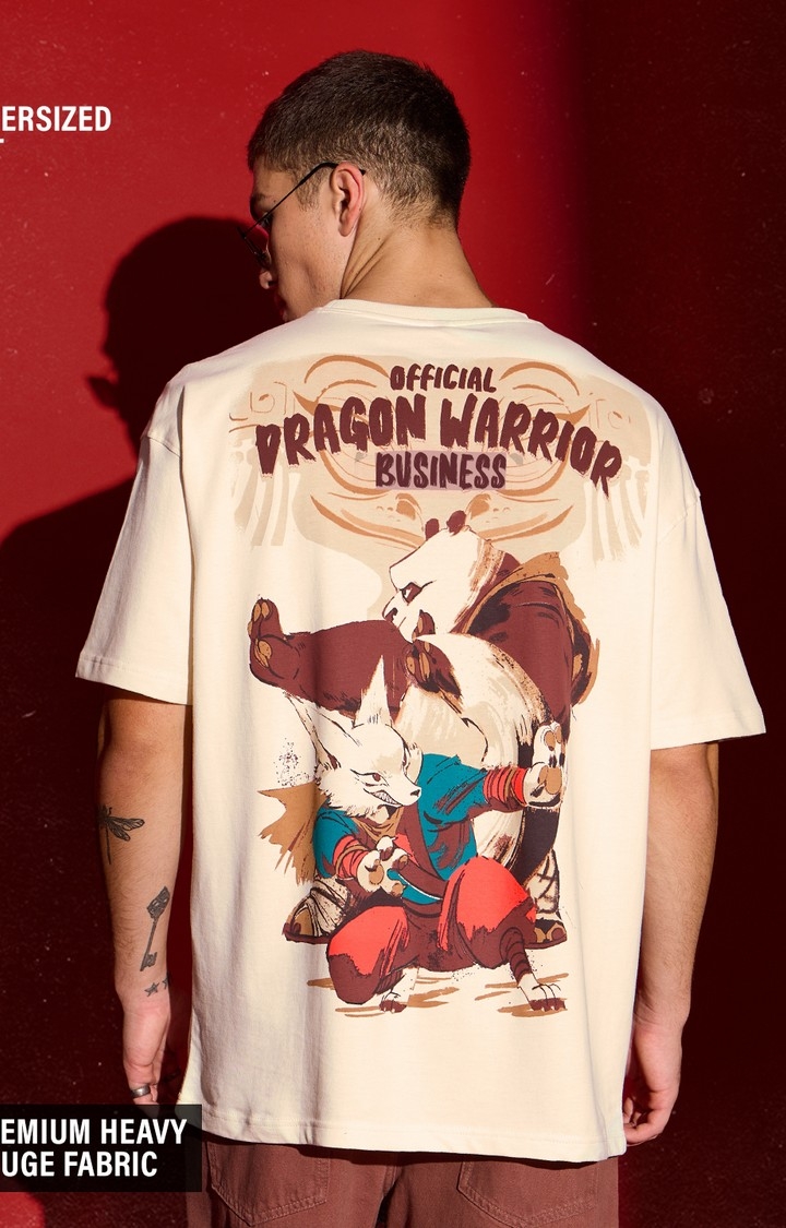 The Souled Store | Men's Kung Fu Panda: Warrior Business Oversized T-Shirt