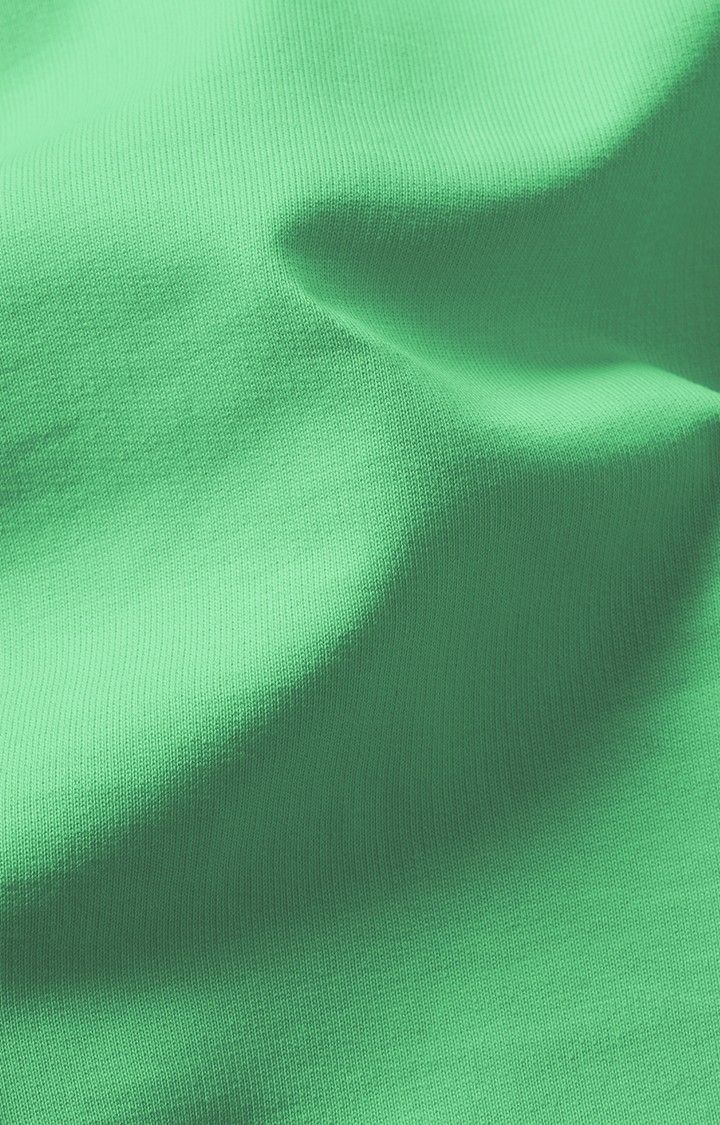 Men's Solids Spring Bud Green Oversized T-Shirts
