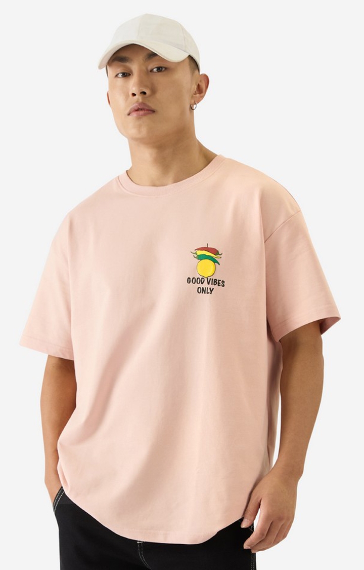 The Souled Store | Men's Good Vibes Oversized T-Shirts
