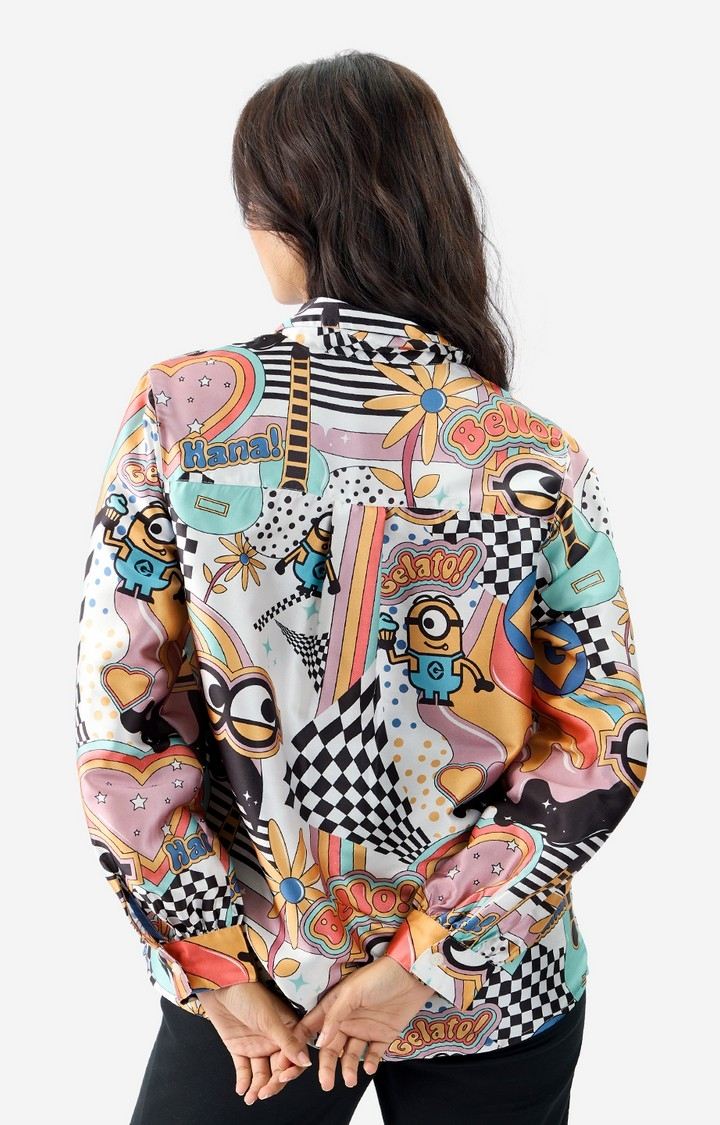 Women's Satin Shirt: Minion Mania Women's Shirts