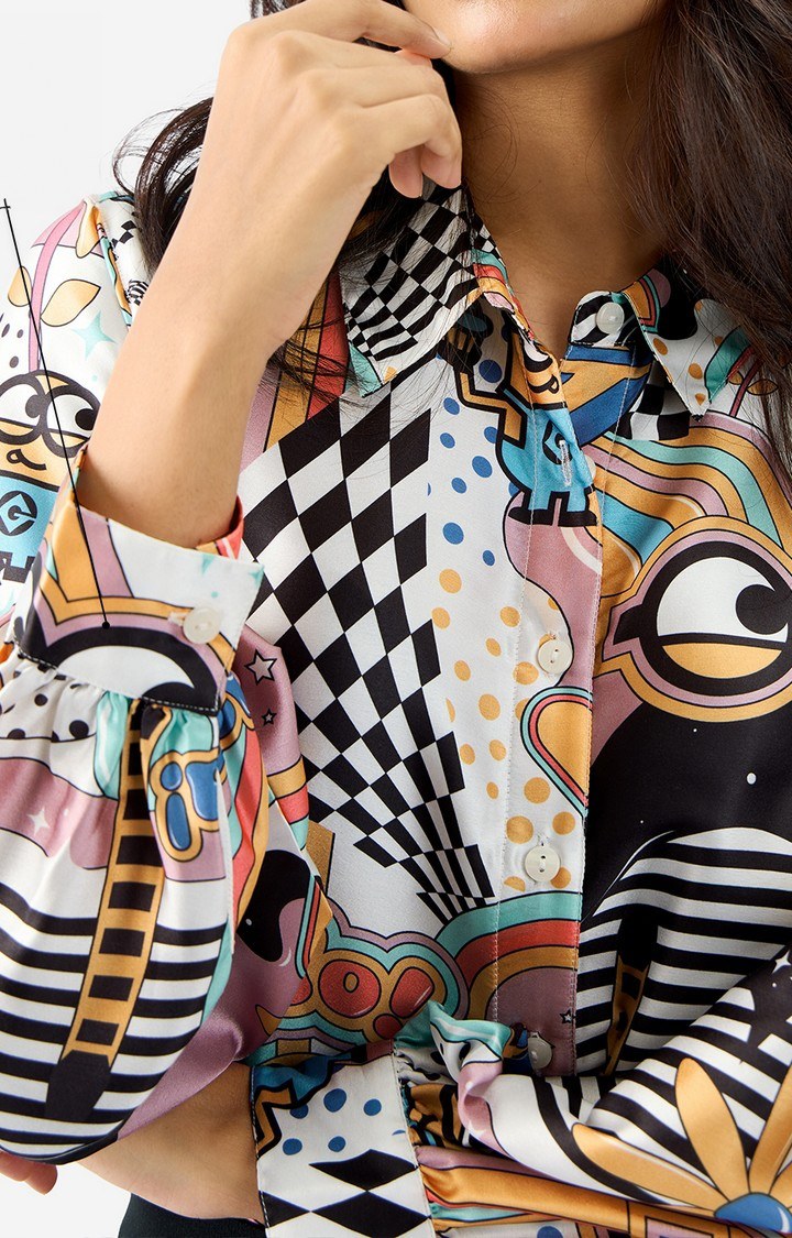 Women's Satin Shirt: Minion Mania Women's Shirts