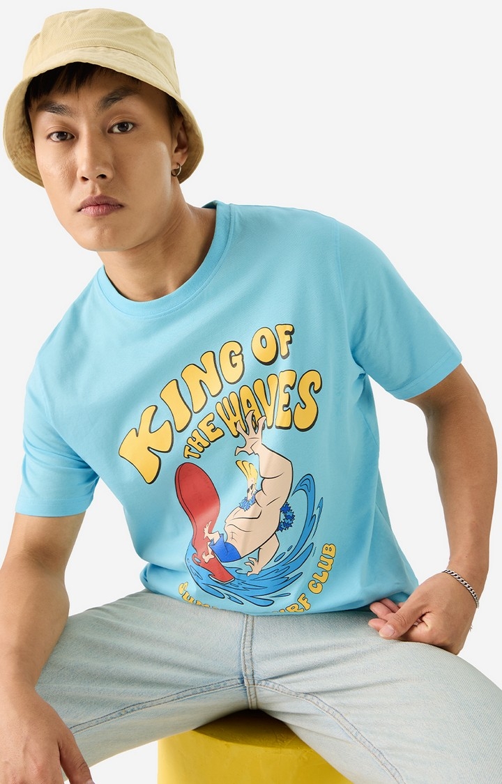 The Souled Store | Men's Johnny Bravo: King Of Waves T-Shirt