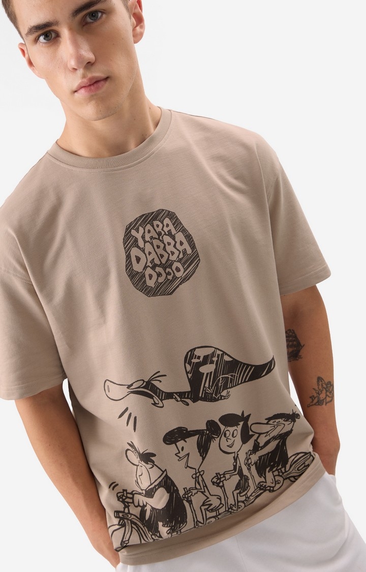 Men's The Flintstones Yabba Dabba Doo Oversized T-Shirts