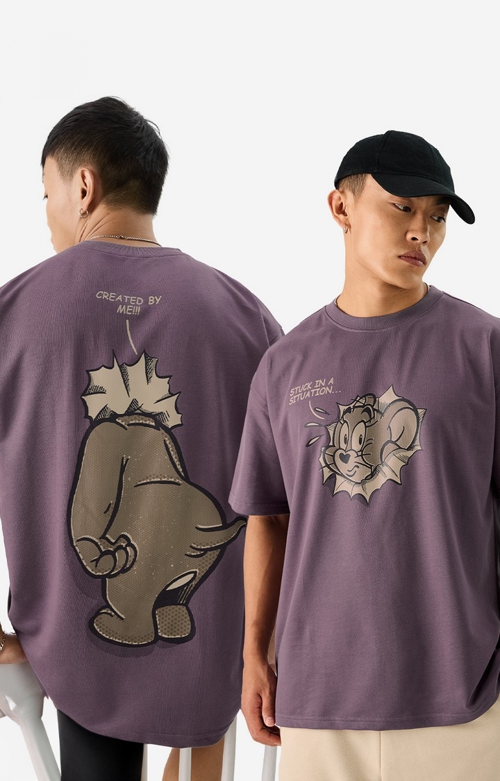 The Souled Store | Men's Tom & Jerry: Sticky Situation Oversized T-Shirt