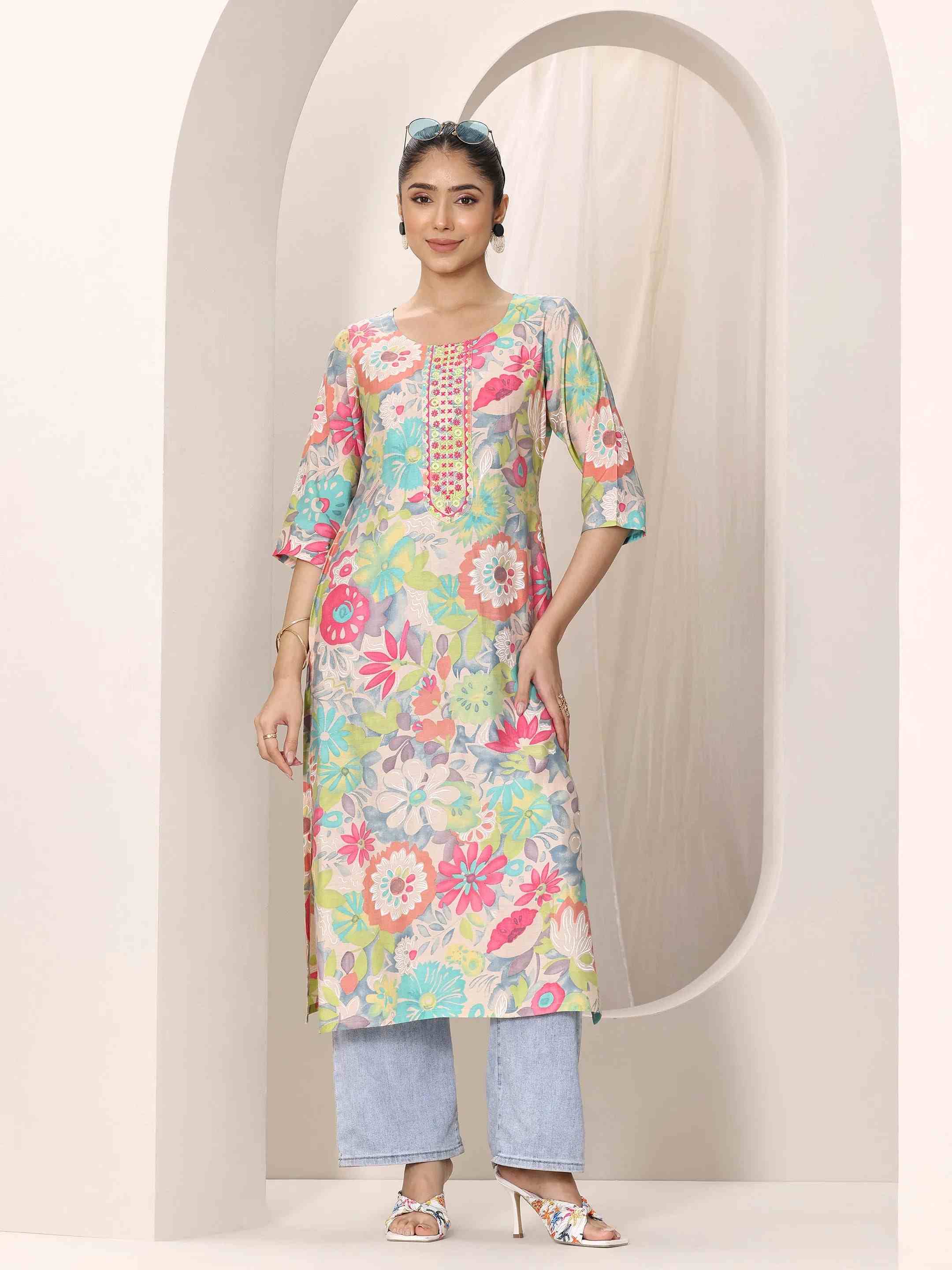 LIBAS LADIES WESTERN KURTI 1PCS 29508O MULTI