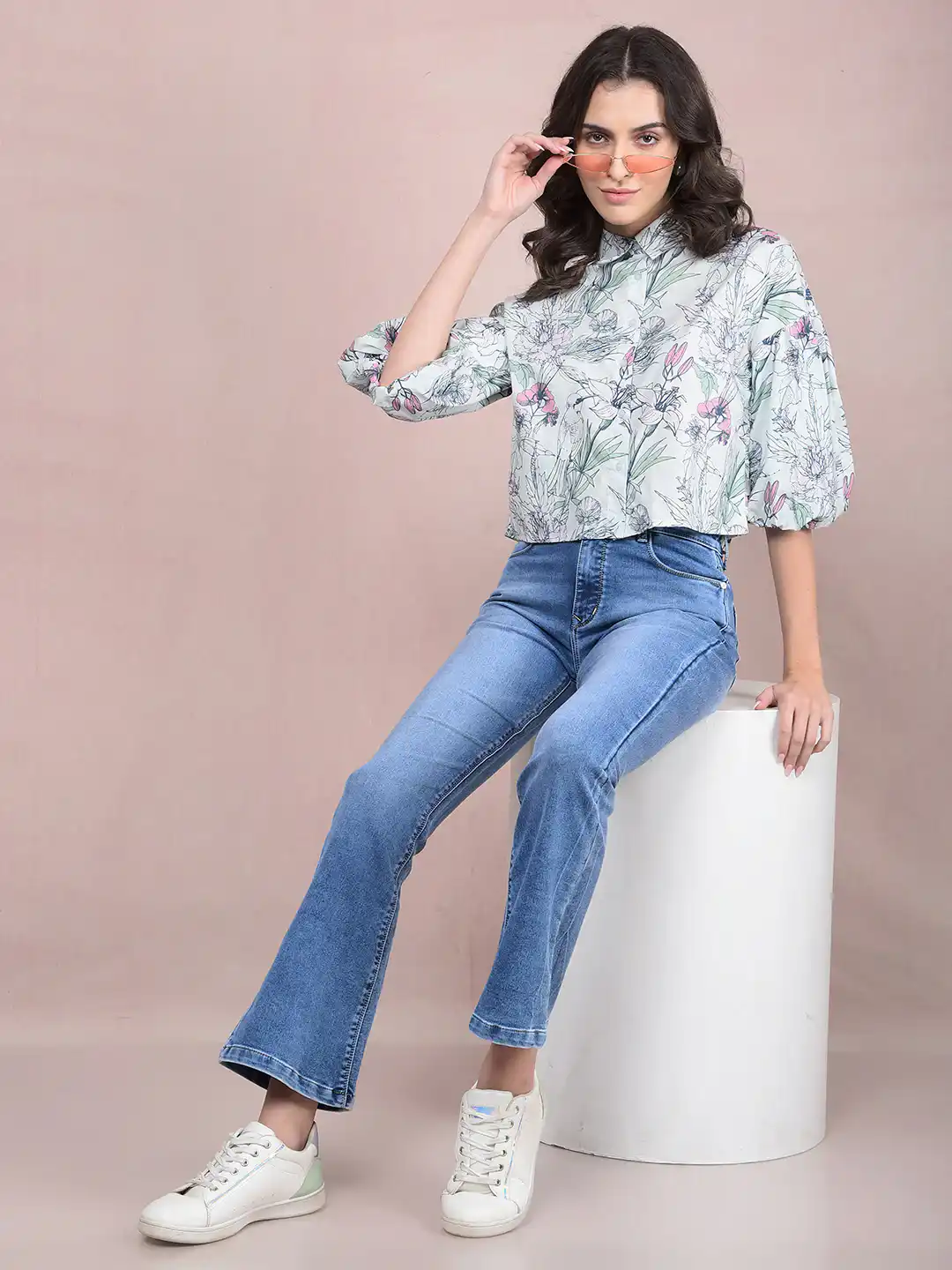 CRIMSOUNE CLUB LADIES WESTERN JEANS BLUE
