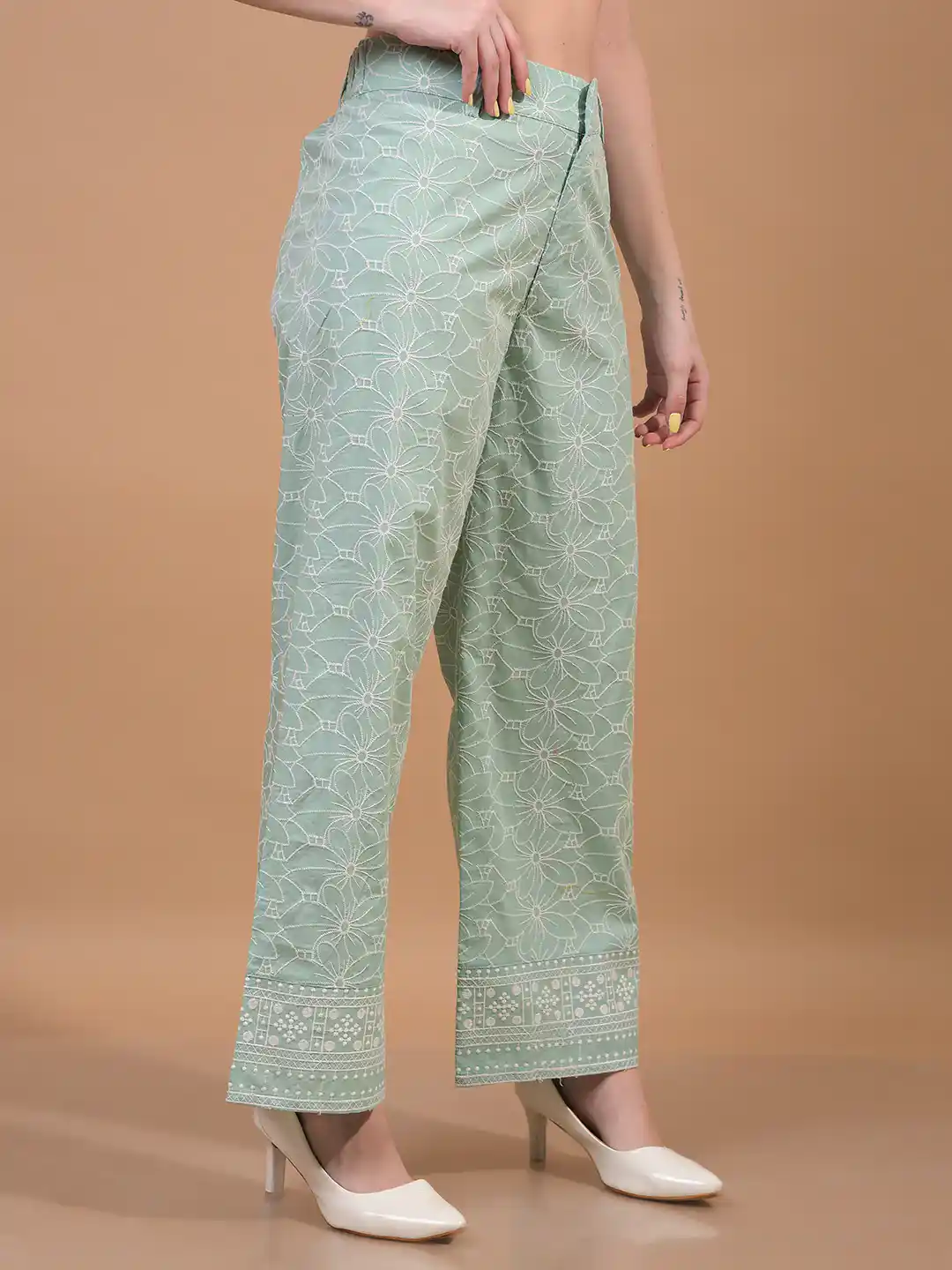 CRIMSOUNE CLUB LADIES WESTERN PANTS DR40718B SEA GREEN