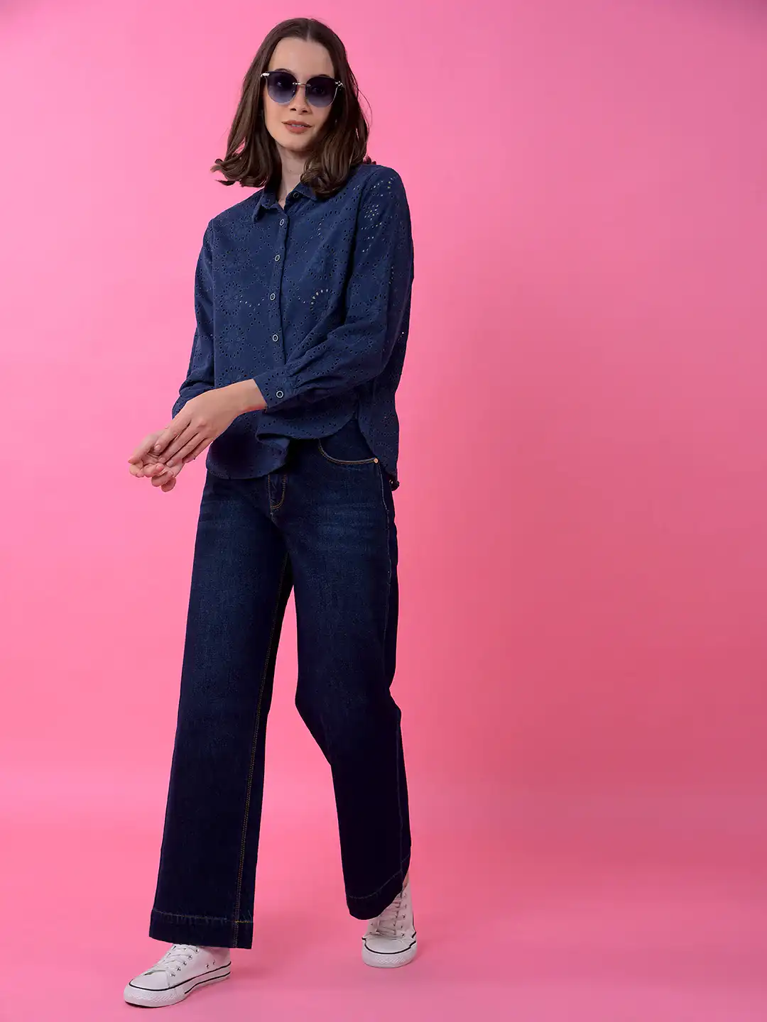 CRIMSOUNE CLUB LADIES WESTERN JEANS BLUE