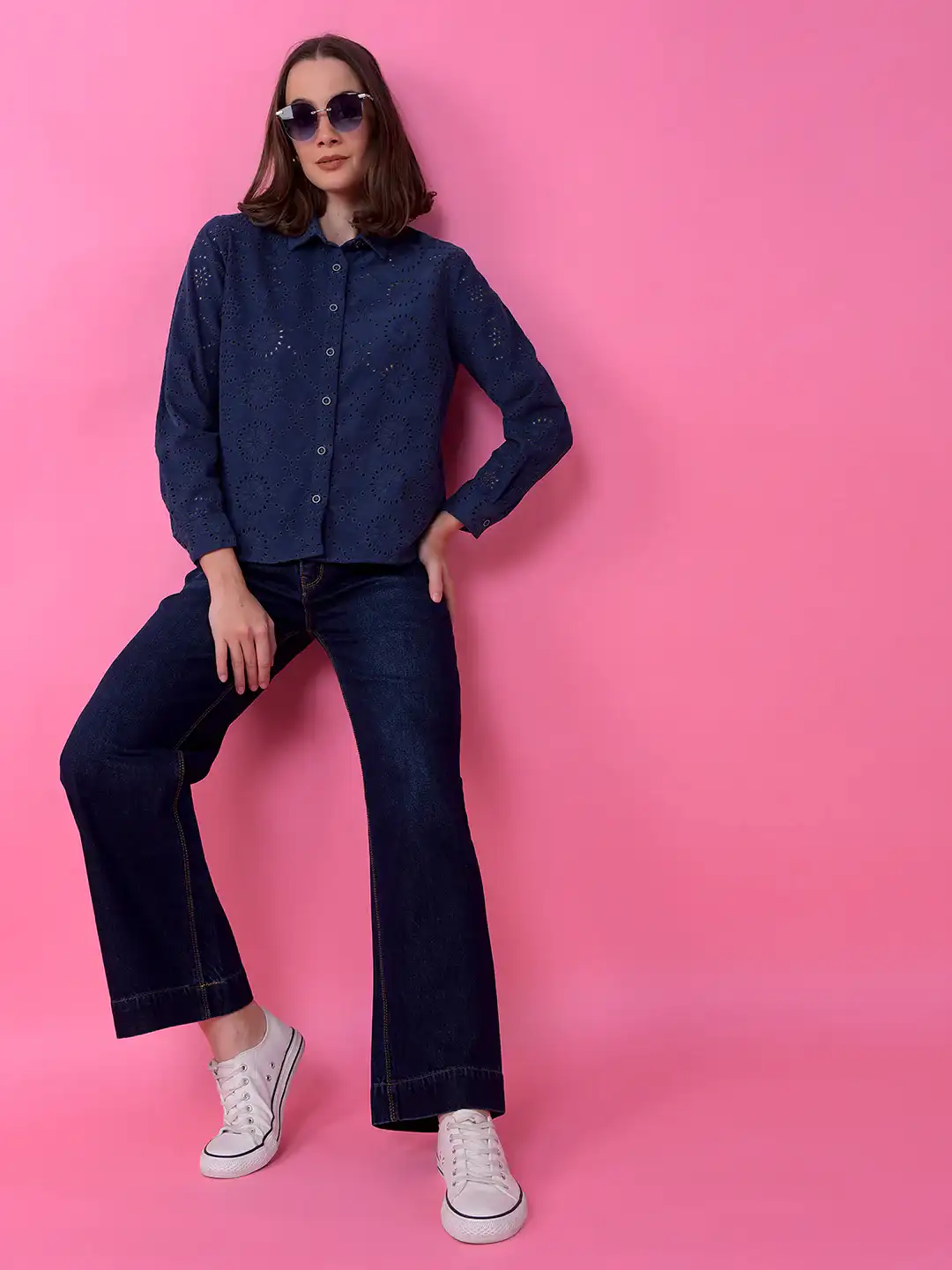 CRIMSOUNE CLUB LADIES WESTERN JEANS BLUE