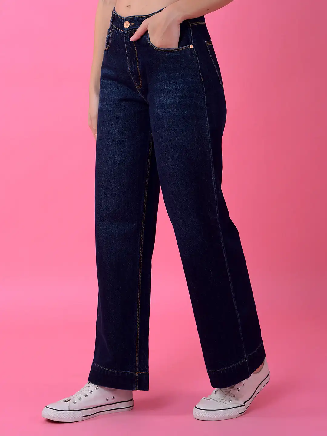 CRIMSOUNE CLUB LADIES WESTERN JEANS BLUE