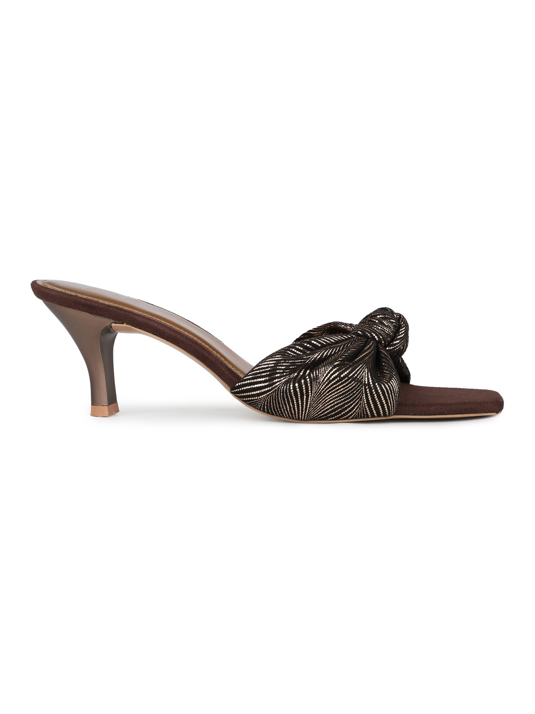 Inc.5 | Inc.5 Womens Gold Party Wear Solid Square Heels|3
