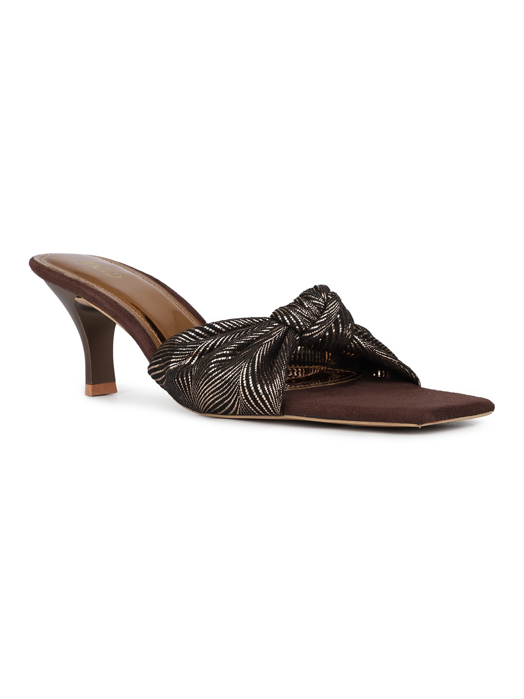 Inc.5 | Inc.5 Womens Gold Party Wear Solid Square Heels|1