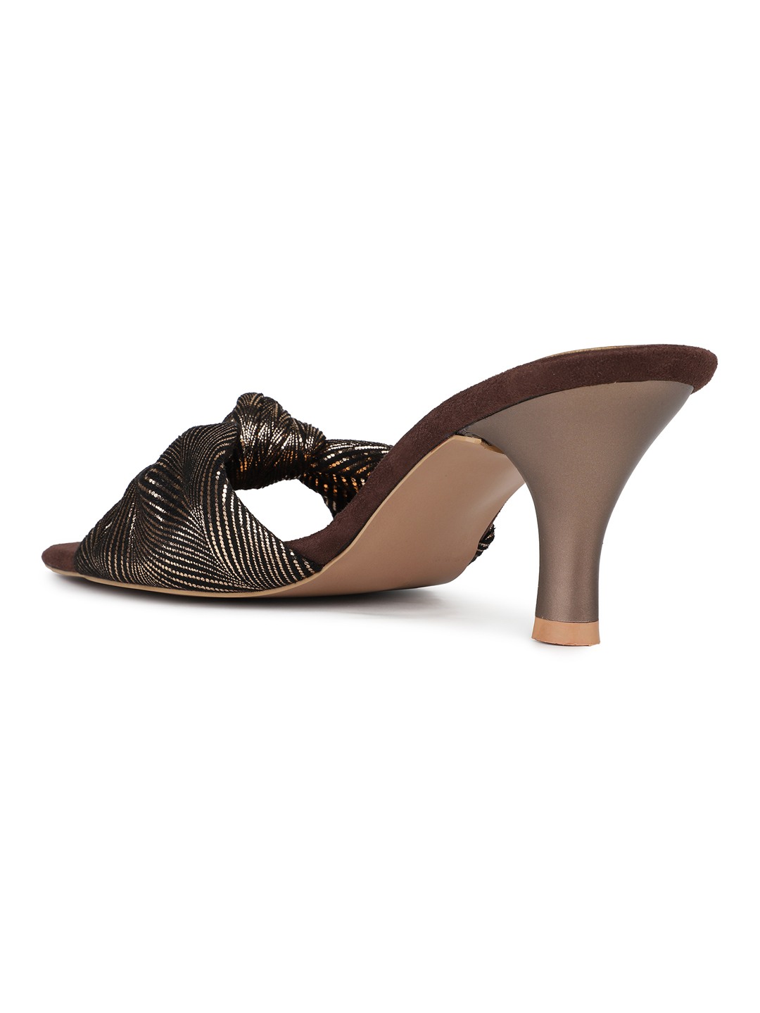 Inc.5 | Inc.5 Womens Gold Party Wear Solid Square Heels|2