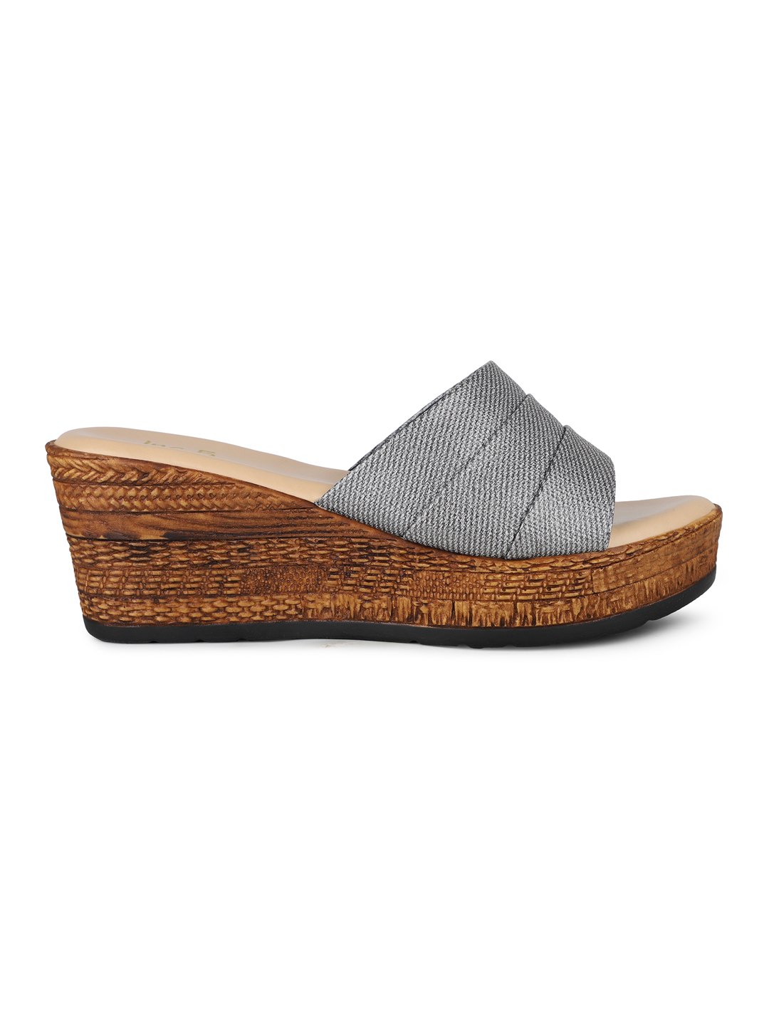 Inc.5 | Womens Pewter Party Wear Solid Round Toe Wedge Heel Sandals|3
