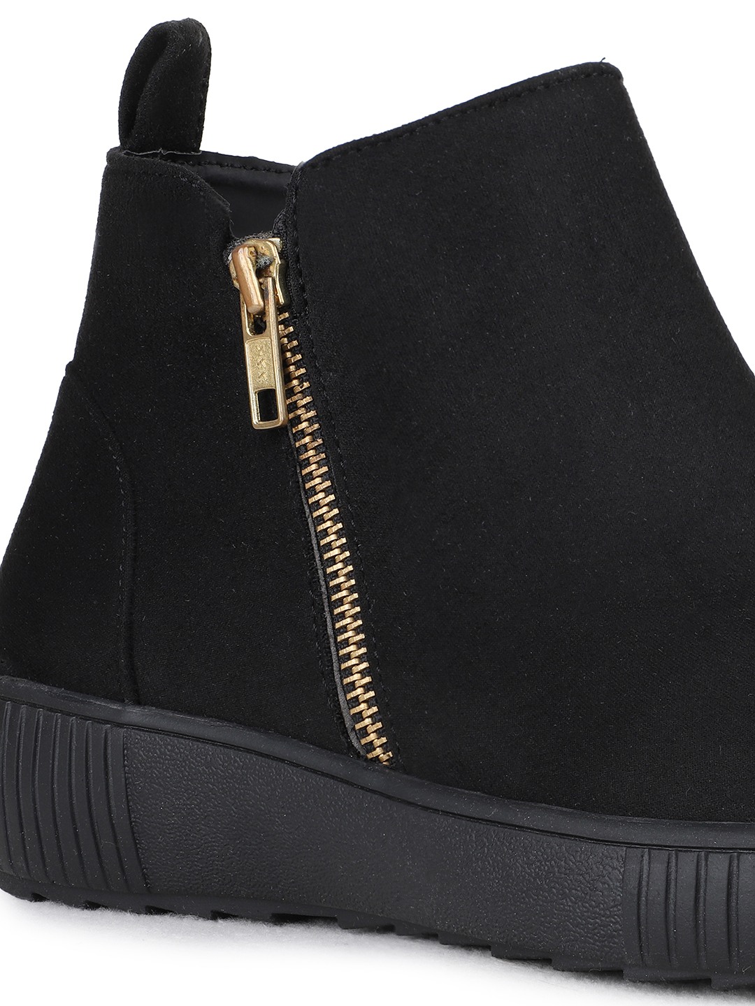 Inc.5 | Womens Black Casual Solid Pattern Ankle Boots|4