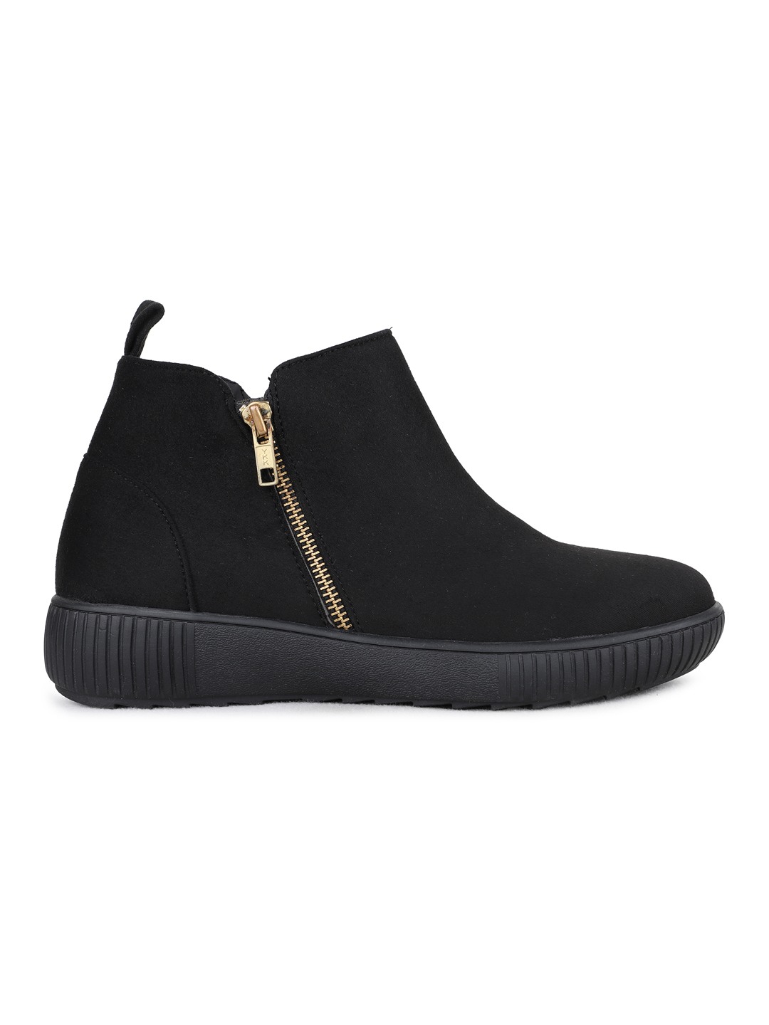 Inc.5 | Womens Black Casual Solid Pattern Ankle Boots|2