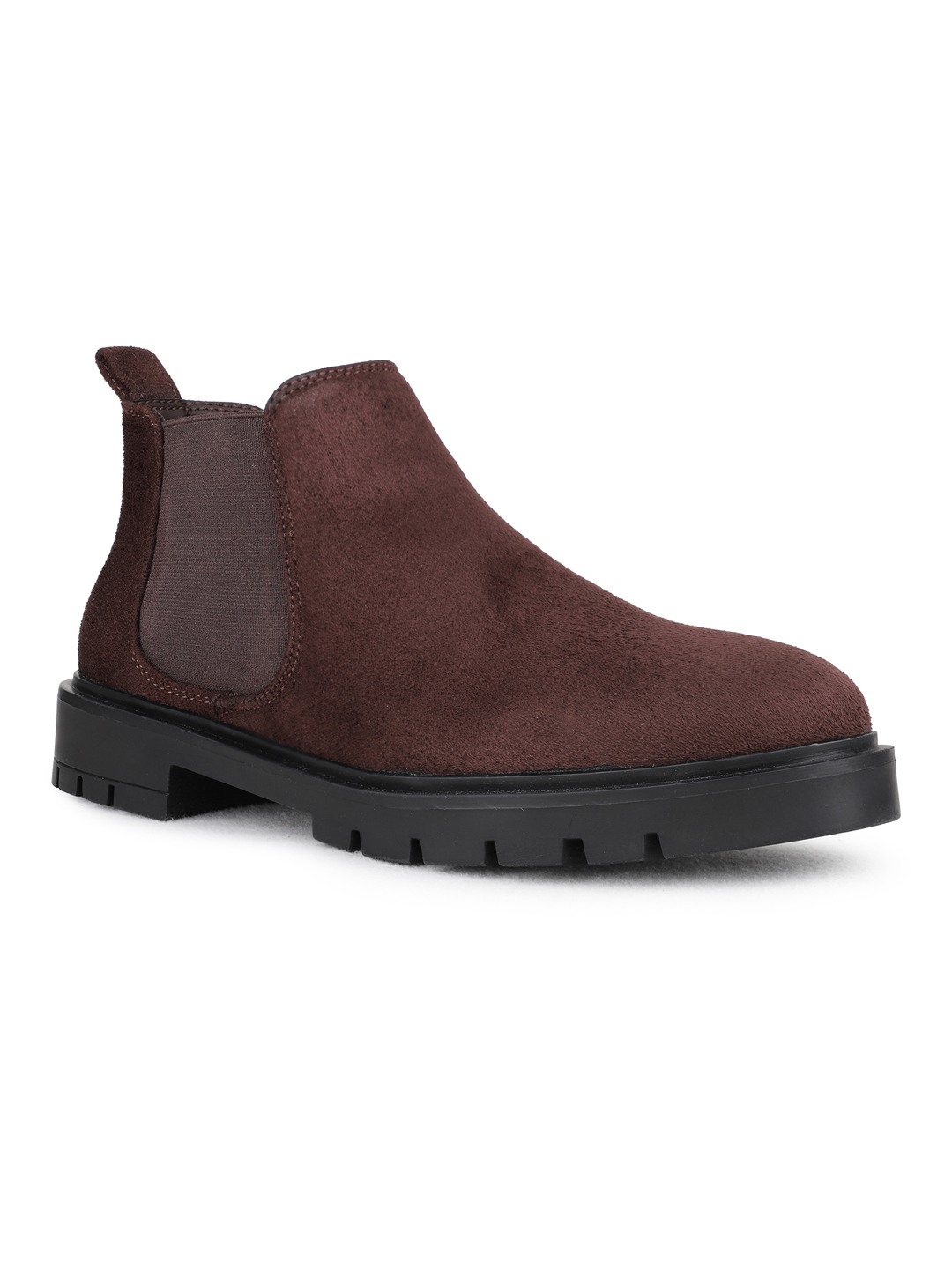 Womens Brown Casual Solid Chelsea Boots