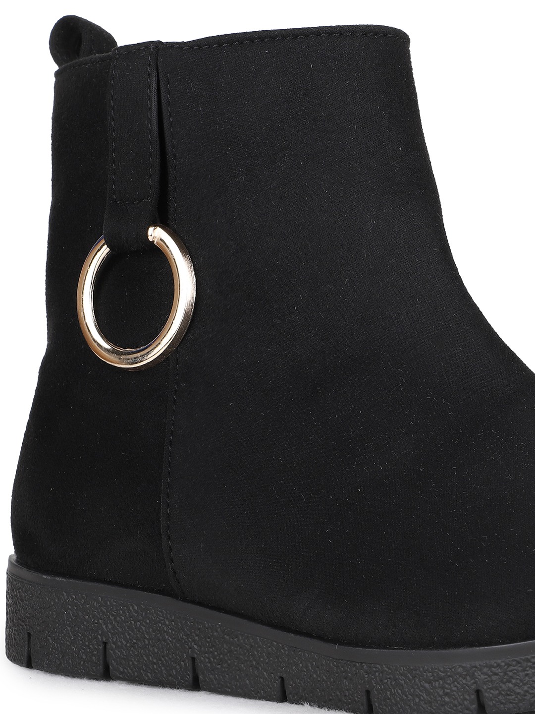 Inc.5 | Womens Black Casual Solid Ankle Boots|4