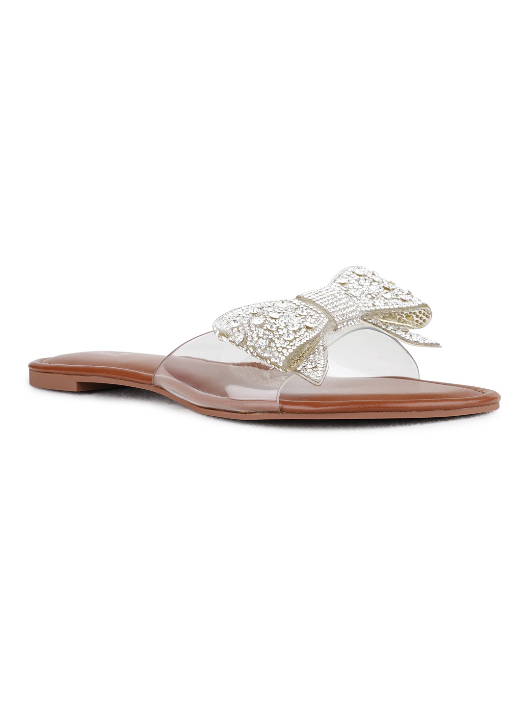 Inc.5 | Womens Silver Ethnic Embellished Pattern Open Toe Flat Slip-On Sandals|1