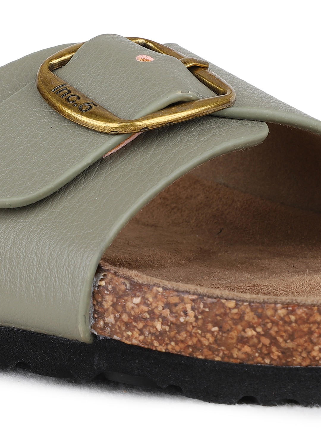 Inc.5 | Womens Green Casual Solid Open Toe Flat Slip-On Sandals|5