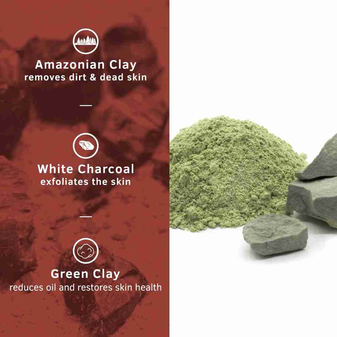 Ustraa Face Wash- Neem & Charcoal 200 g , De Tan Cream 50 g & Face Mask Oily Skin 125 g
