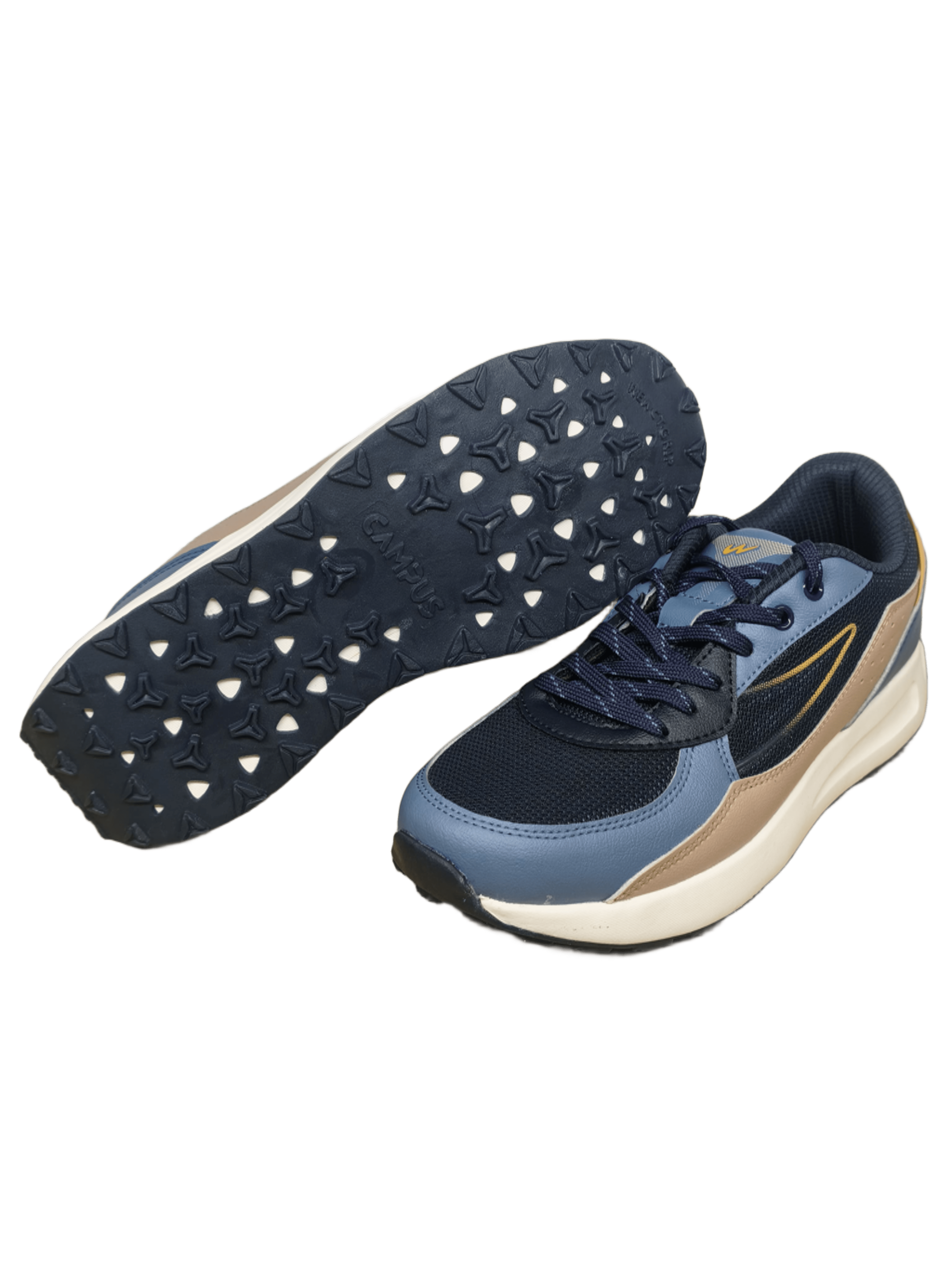 Campus Men's Navy Blue & Blue Mesh Athletic Sports Shoes
