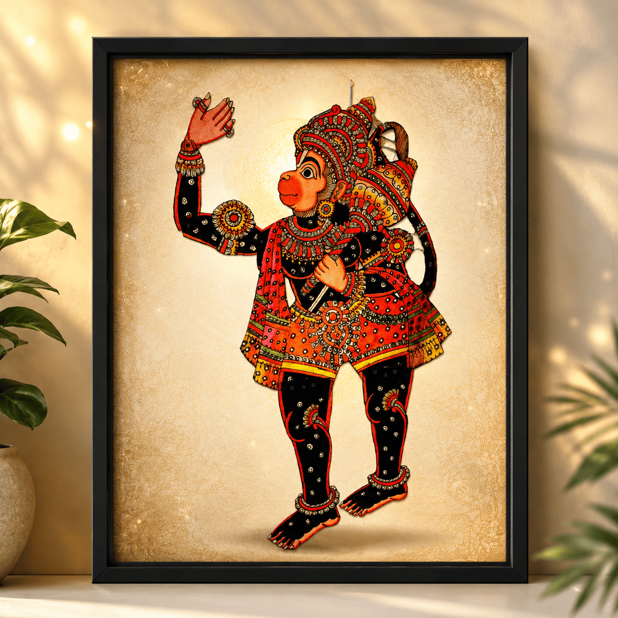 Hanuman Tholu Bommalata Leather Puppet