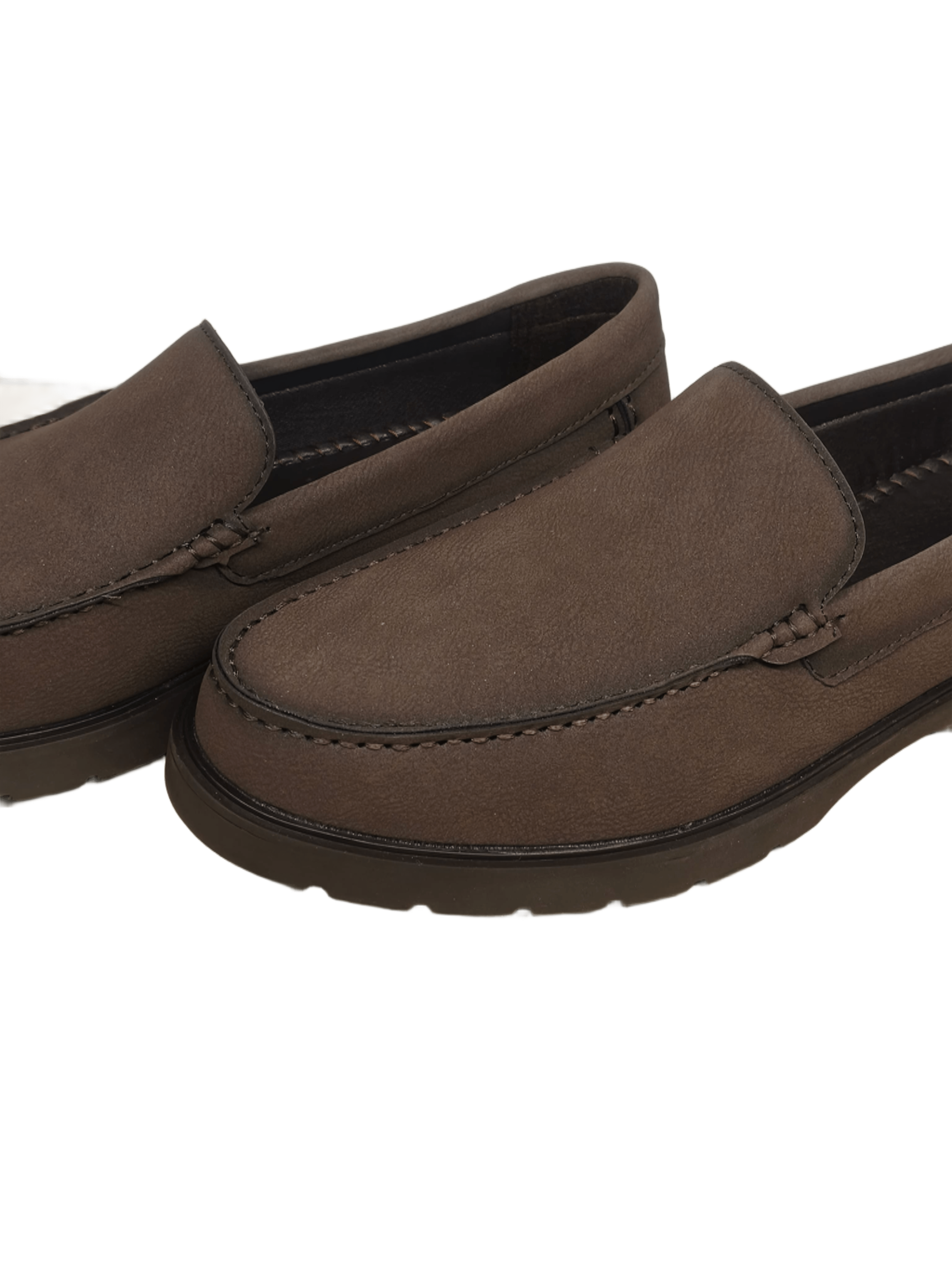 Dune London Men's Brown Velvet Slip-On Loafers