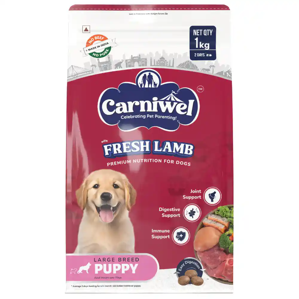 Carniwel Fresh Lamb Puppy Large dogs 3KG – (Best Before Apr’26)