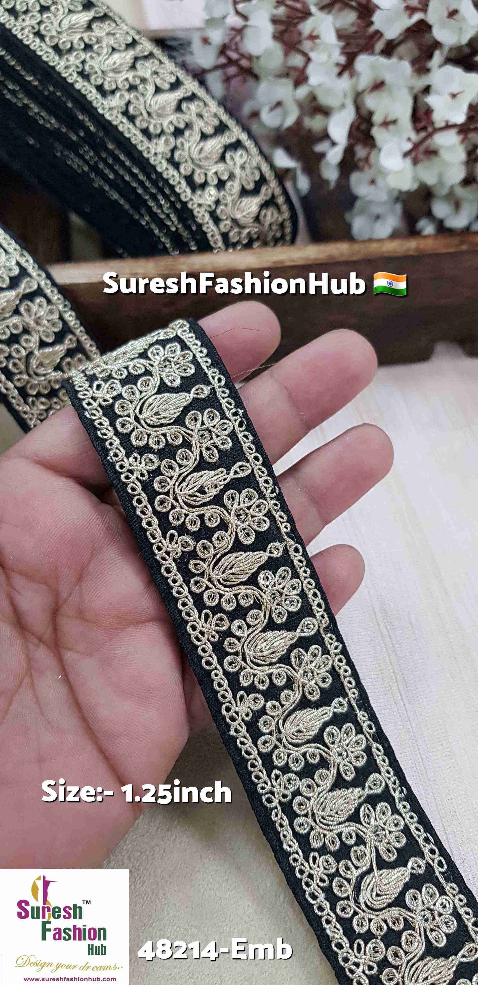 Black Pearl & Sequence Fabric Lace
