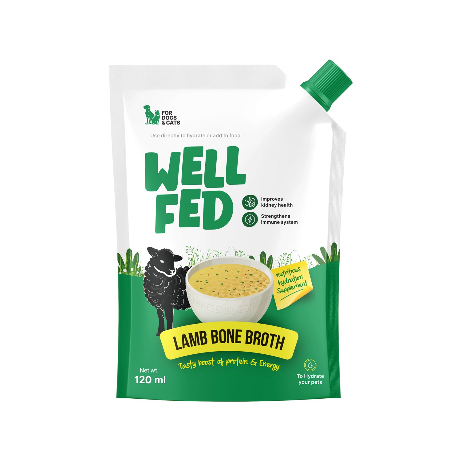 Well Fed Lamb Bone Broth, 120 ml