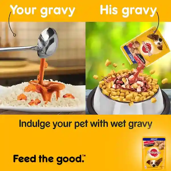 Pedigree Adult Chicken and Liver Chunks Wet Dog Food - 70g