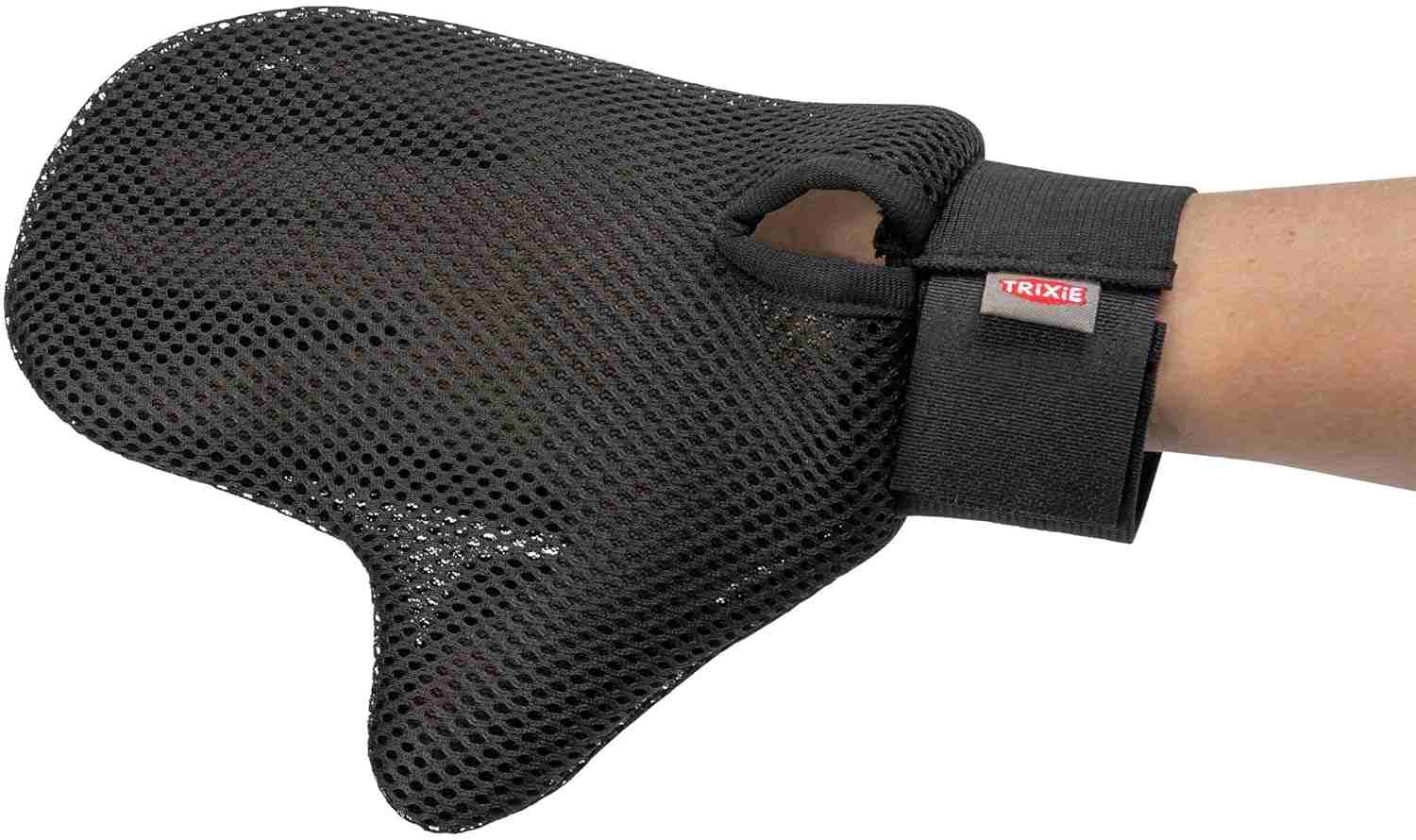 Trixie Fur Care Glove, Wire Bristles with Tips (Dark Grey/Blue)